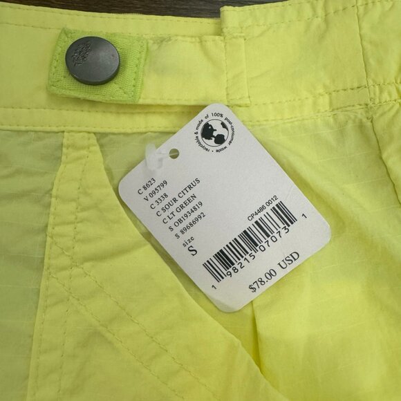 Free People New heights shorts in sour citrus yellow Size Small NWT - Picture 10 of 10